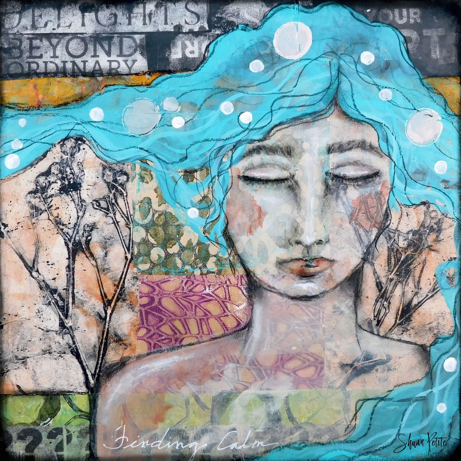 &quot;Finding Calm&quot;  Print on Wood and Print to be Framed