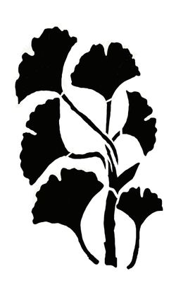 Ginkgo stencil 8x10