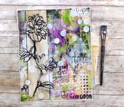 &quot;Things will bloom again&quot; abstract 11x14 mixed media original to be framed