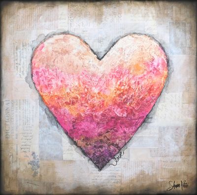 &quot;Objects of my Affection&quot; heart, Print to be Framed