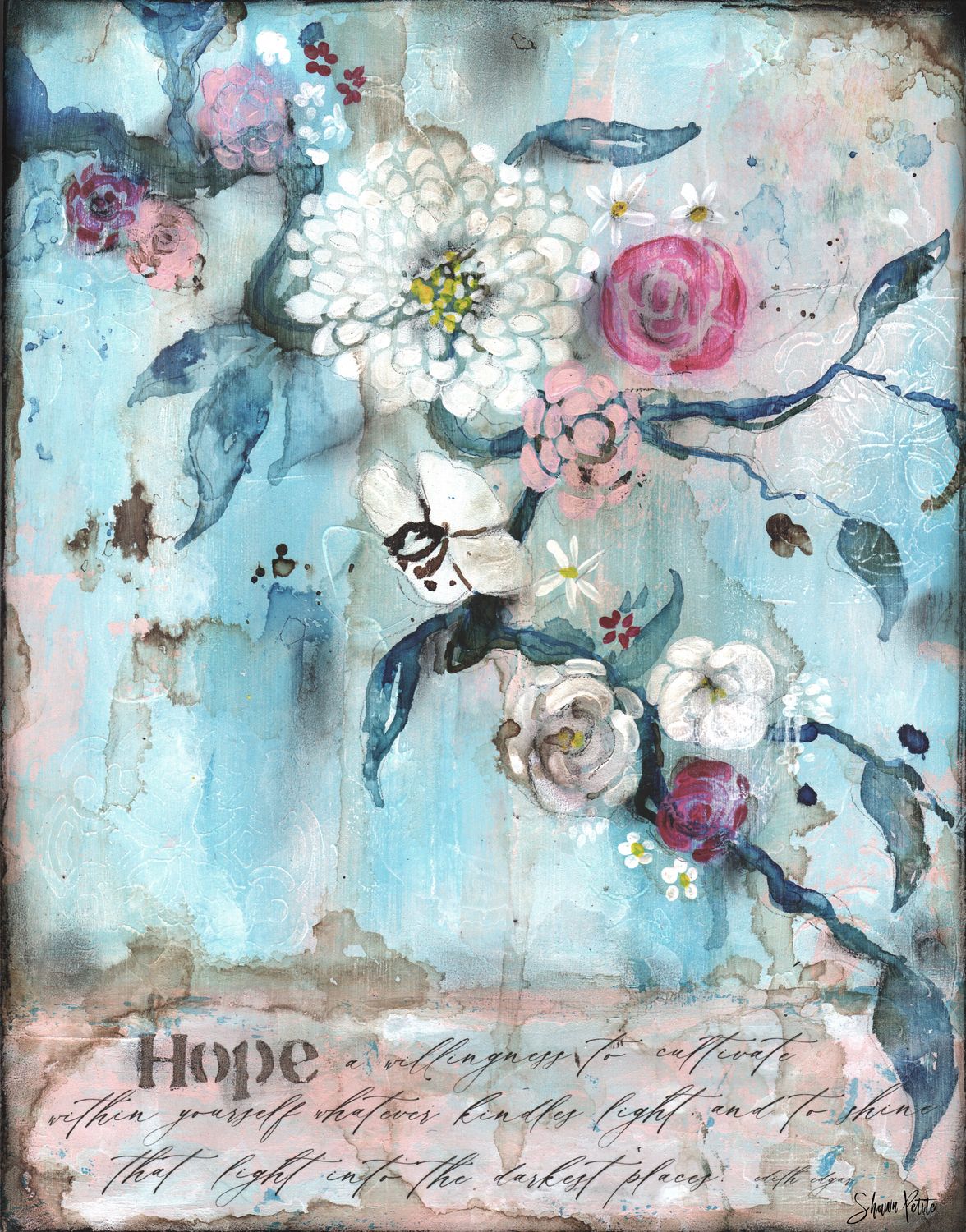 &quot;Hope in the darkness&quot;, Print on Wood and Print to be Framed