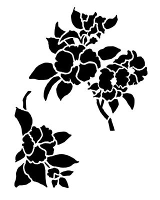 Wild Petunas stencil 8x10