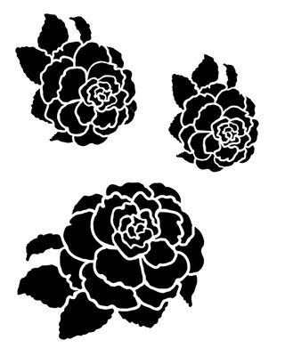 Wild Roses stencil 8x10
