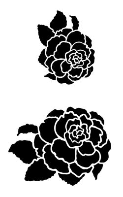 Wild Roses stencil 5x8