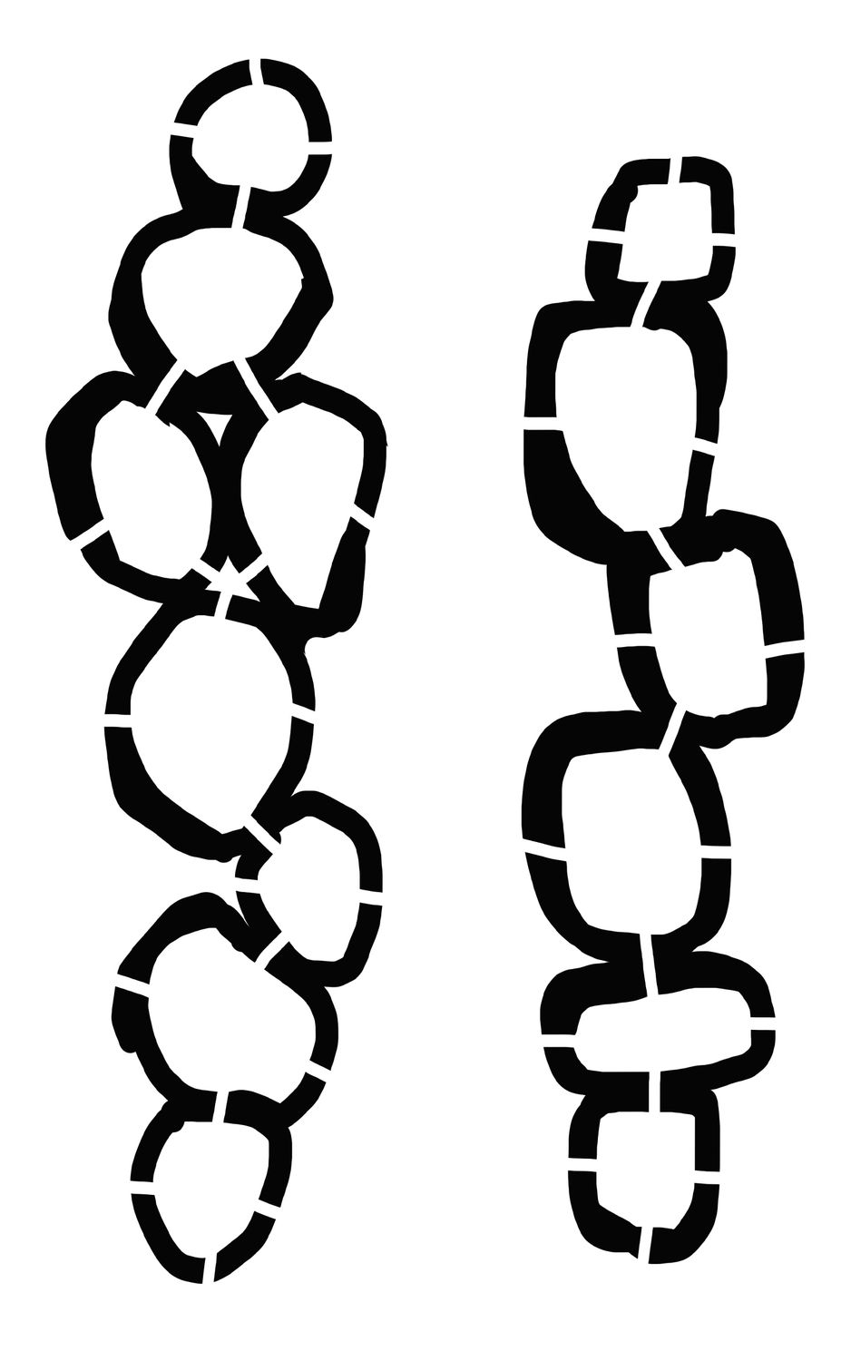 Topsy Turvy not masks stencil 5x8