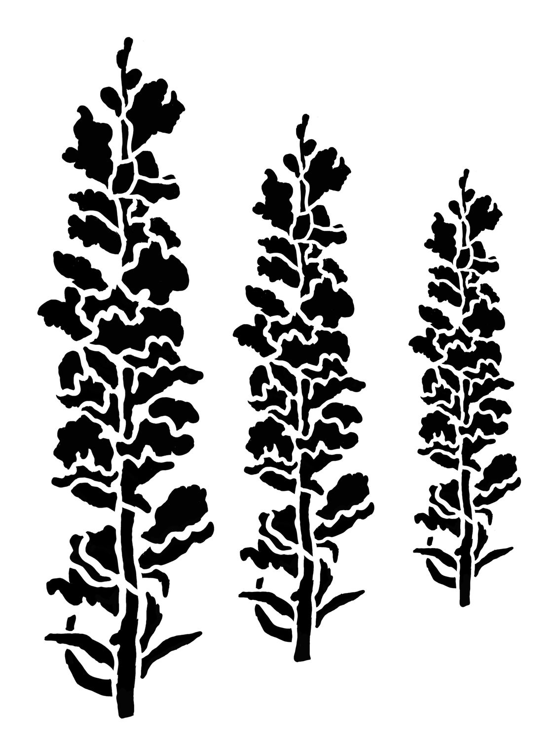 Snapdragon stencil 9x12