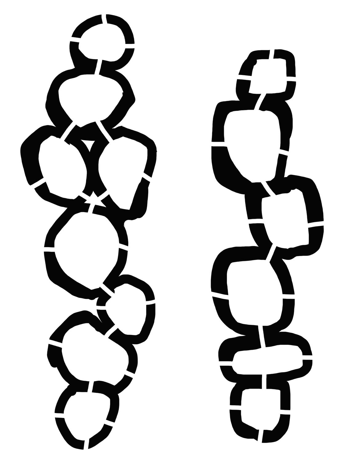 Topsy Turvy not masks stencil 9x12