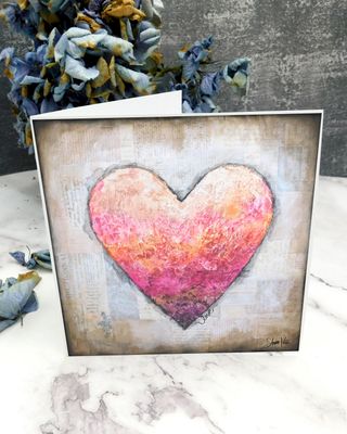 &quot;Love&quot; 6x6 heart card