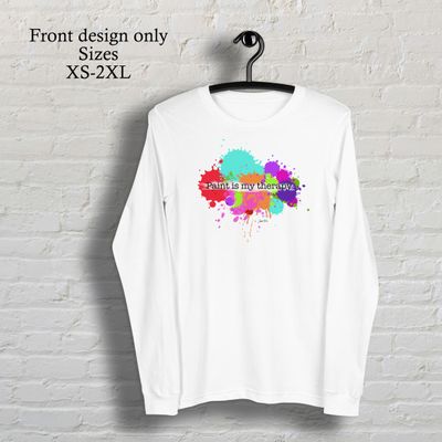 Paint is my therapy White long sleeve t-shirt