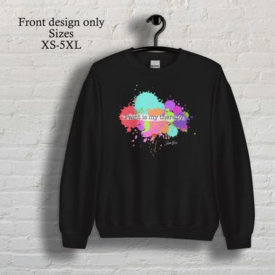 Paint is my Therapy Black crew neck sweatshirt