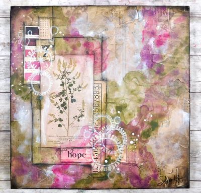 "Glimpses of Hope" mixed media original 12x12