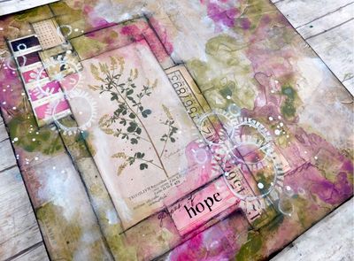 &quot;Glimpses of Hope&quot; mixed media original 12x12