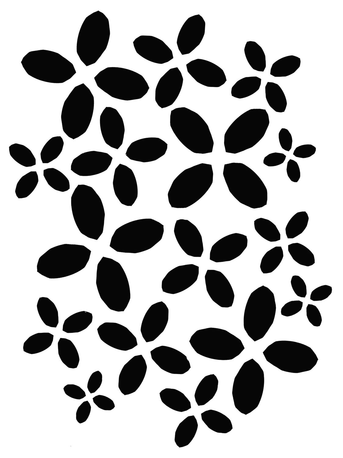 Petals 3 stencil 9x12