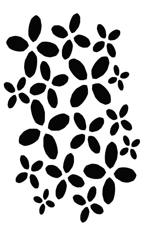 Petals 3 stencil 5x8