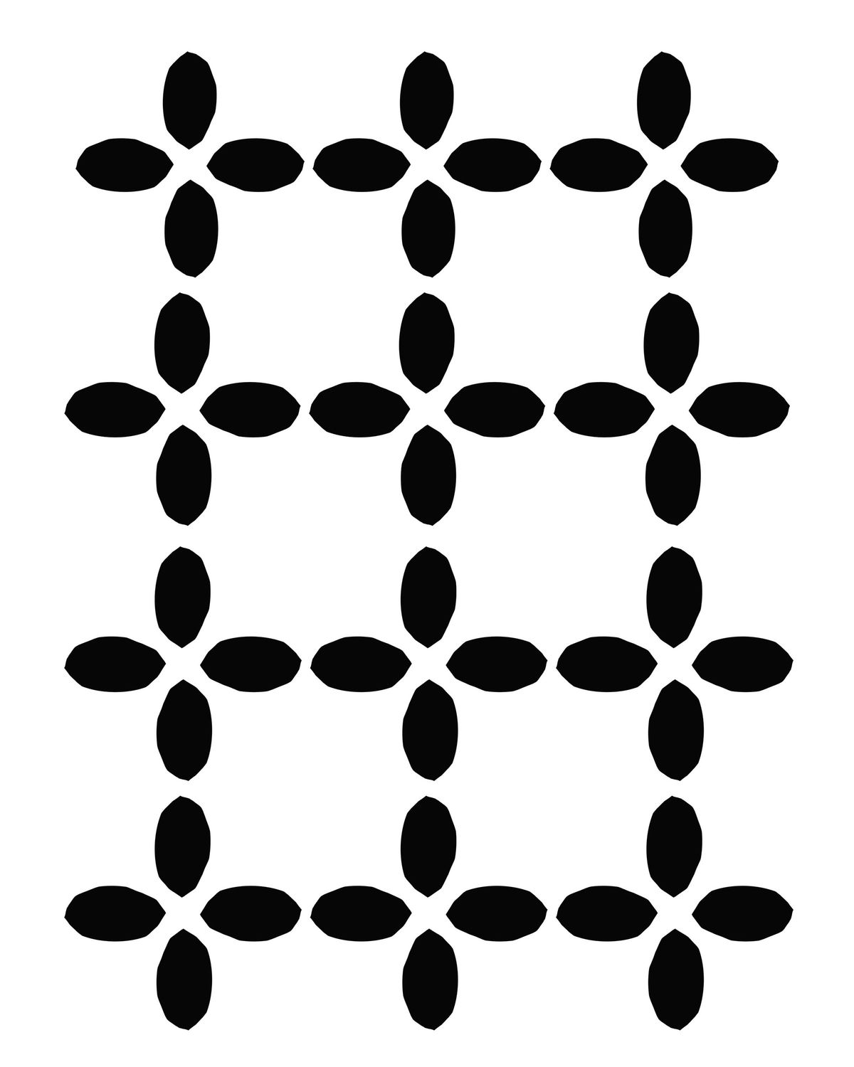 Petals 2 Stencil 8x10