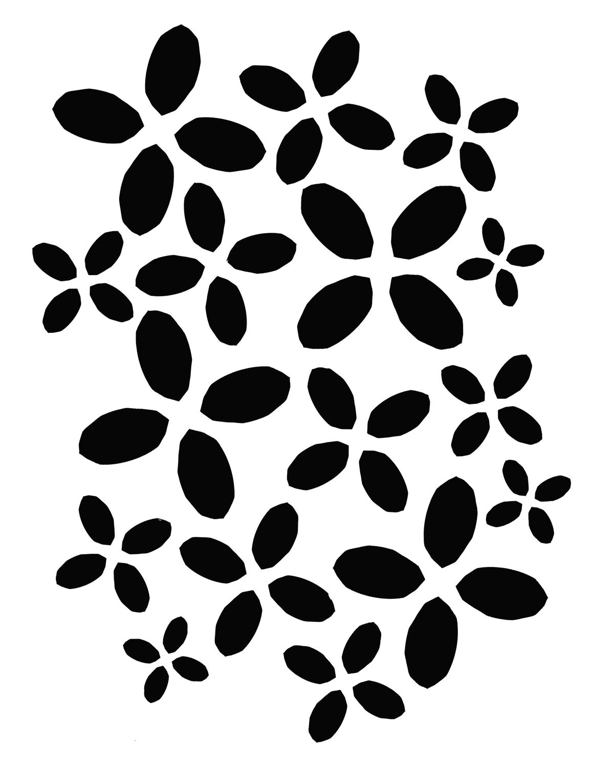 Petals 3 Stencil 8x10