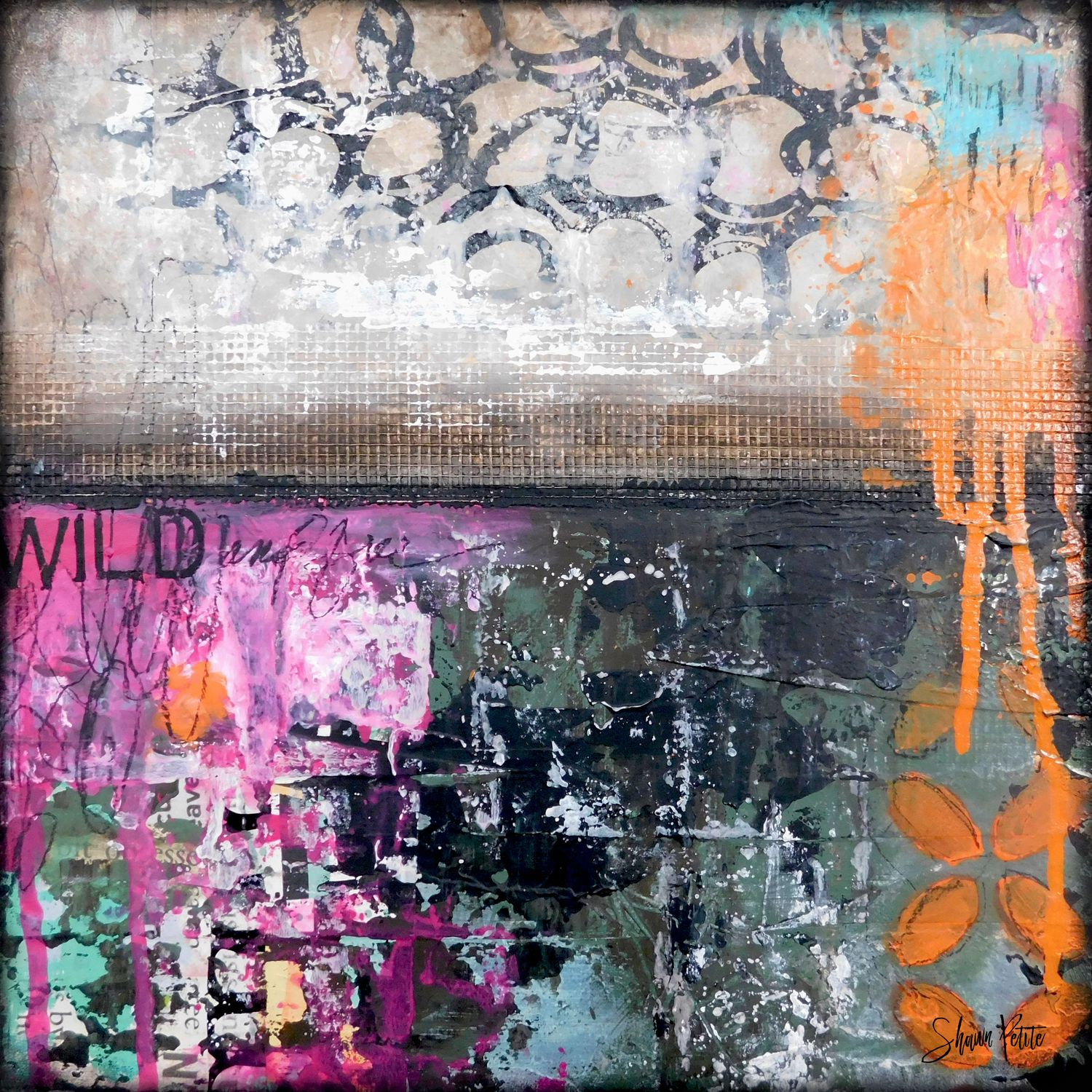 &quot;Wild and Free&quot; abstract  Print on Wood and Print to be Framed