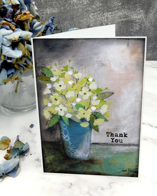 &quot;Thank you&quot; floral 5x7 card