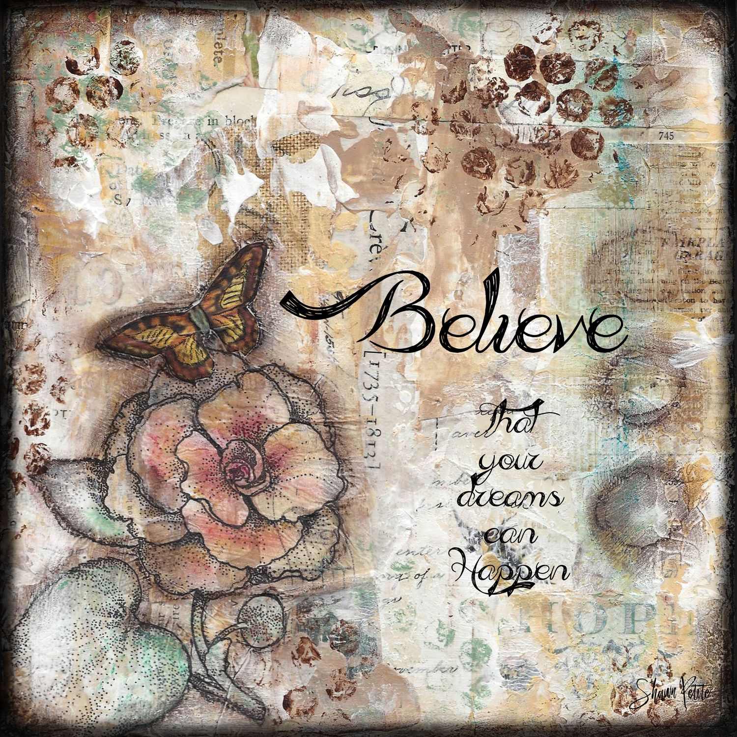 Believe, butterfly digital instant download