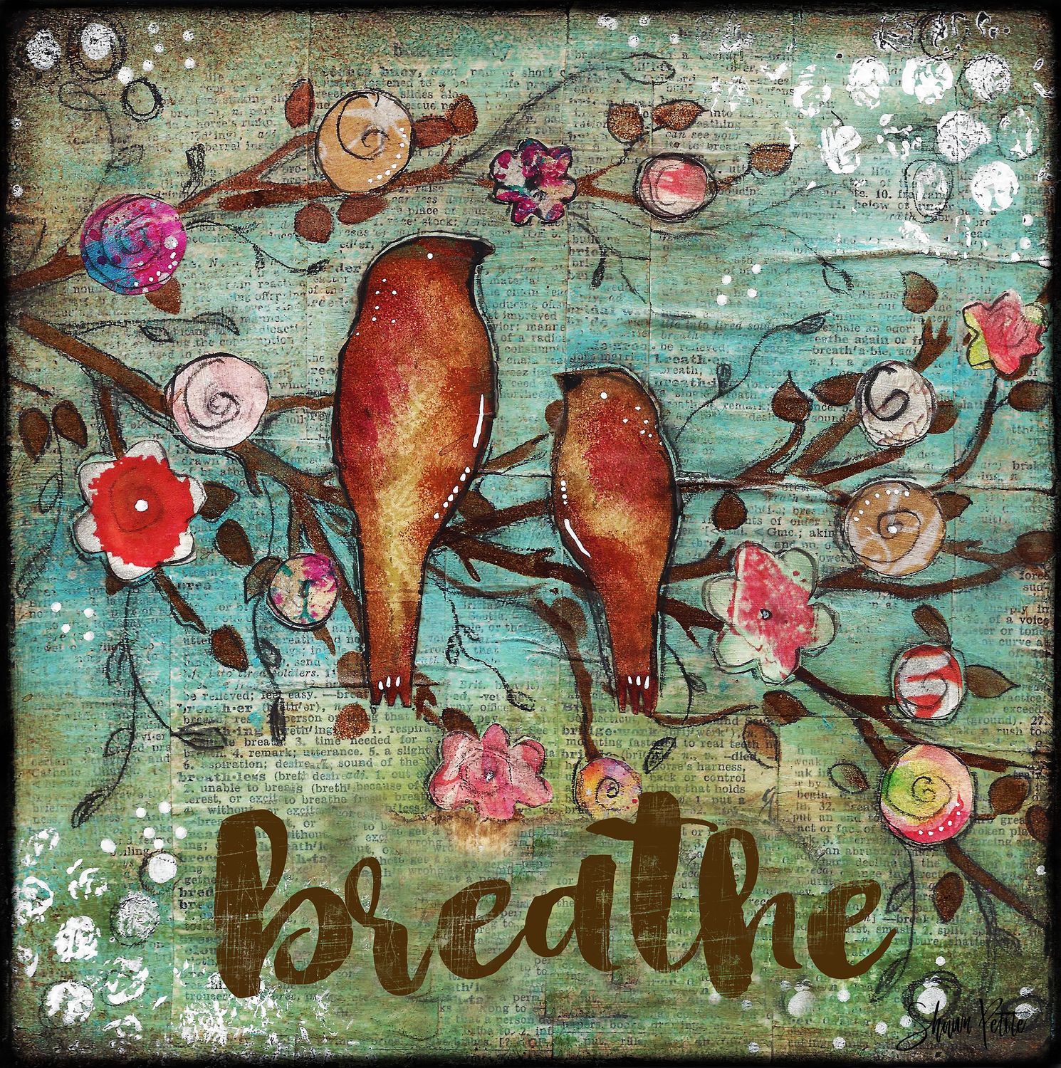 Breathe birds, digital instant download