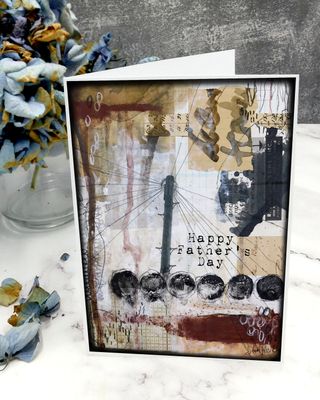 &quot;Happy Father&#39;s Day&quot; industrial 5x7 card