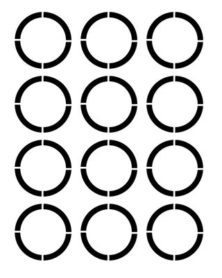 Jump Rings stencil 8x10