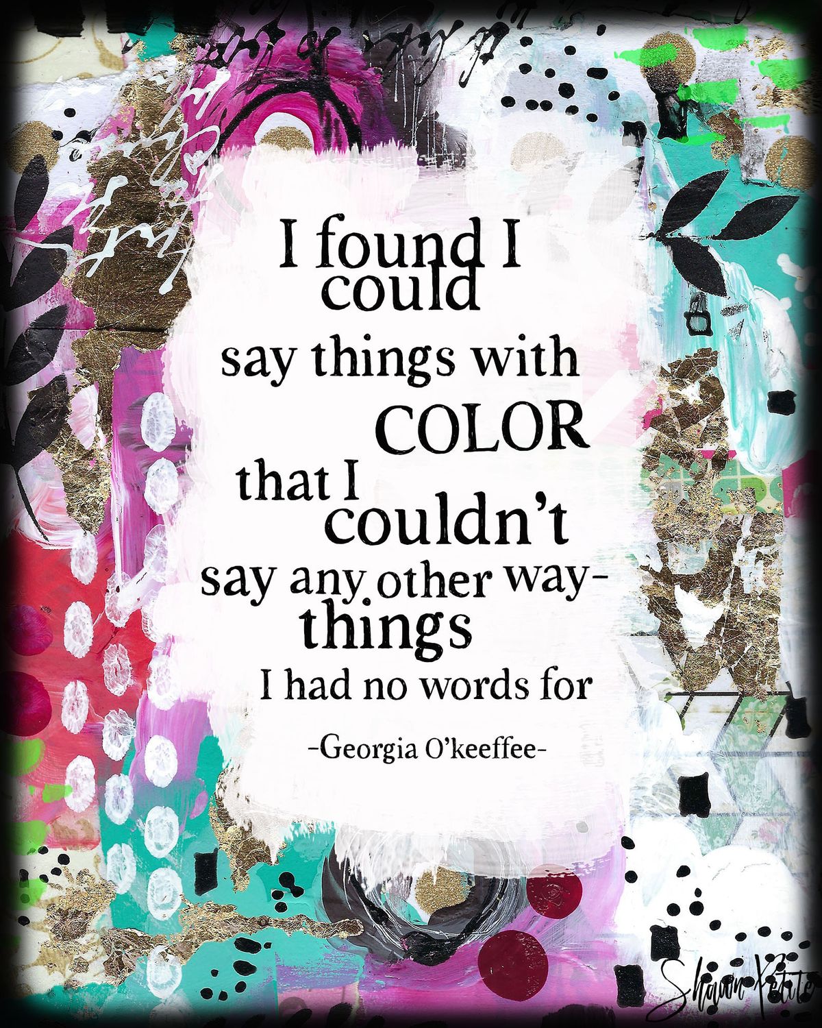 Say things with color digital instant download