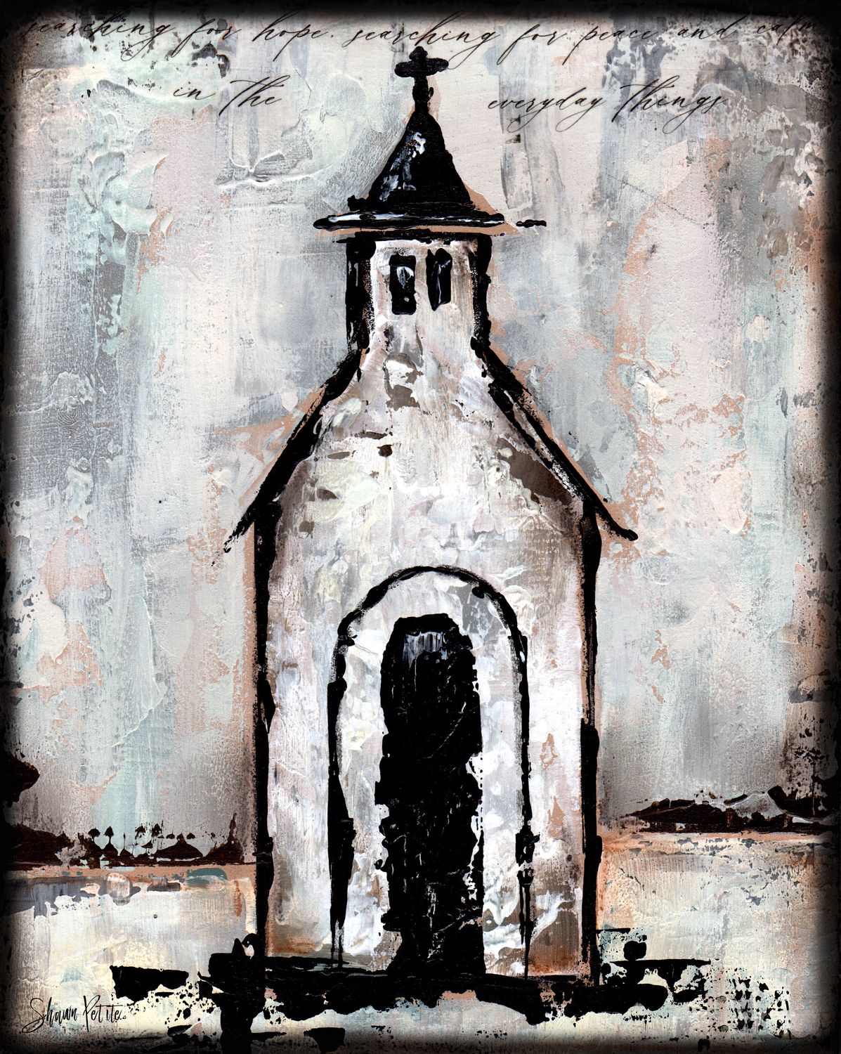 Searching for Peace white church digital instant download