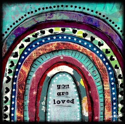 You are loved rainbow digital instant download
