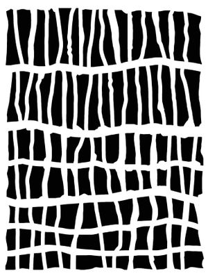 Jagged Carving Straight stencil 9x12