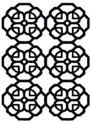 Geometric Flowers 3 mask stencil 9x12