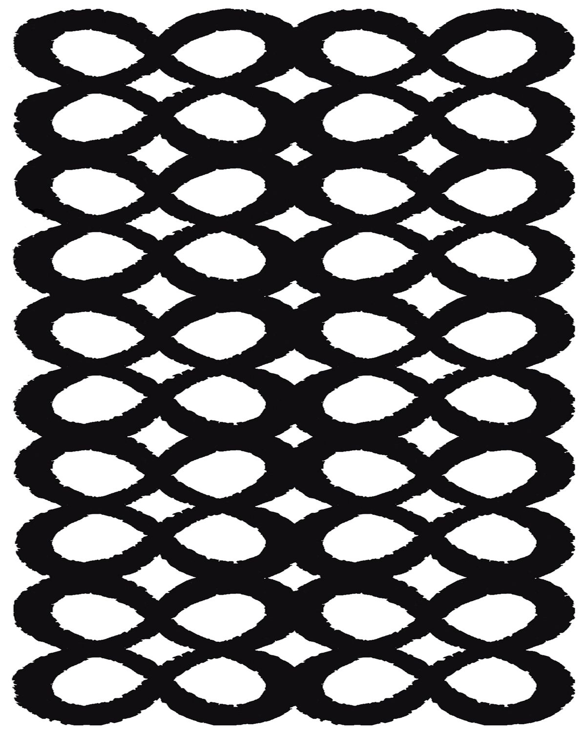 Geometric Flowers 5 mask stencil 8x10