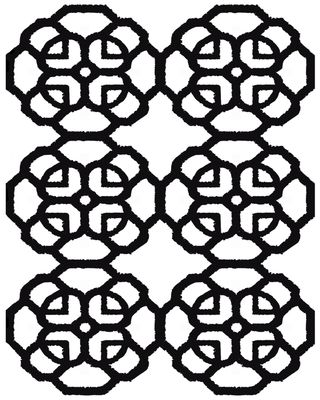 Geometric Flowers 3 mask stencil 8x10