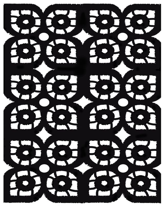 Geometric Flowers 4 mask stencil 8x10