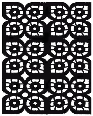 Geometric Flowers 4 mask stencil 8x10