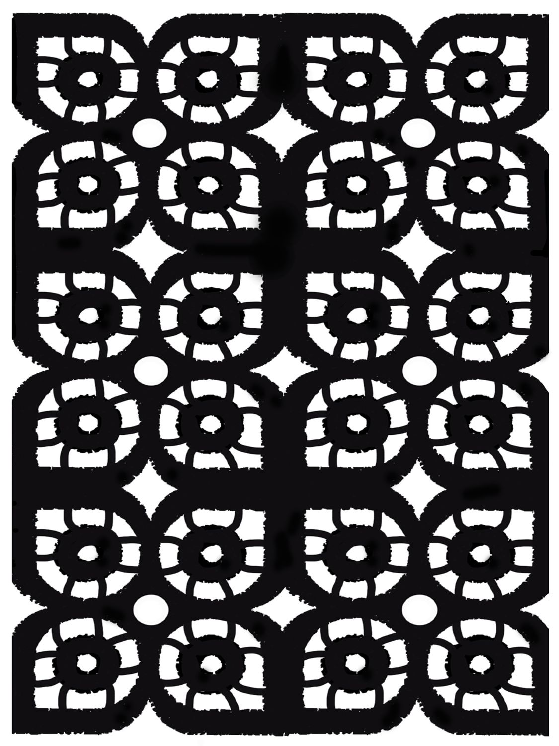 Geometric Flowers 4 mask stencil 9x12