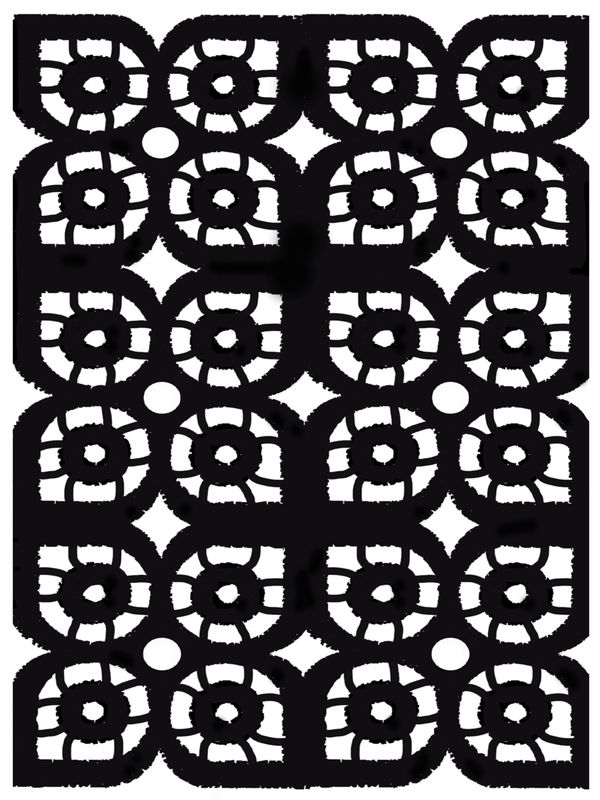 Geometric Flowers 4 mask stencil 9x12