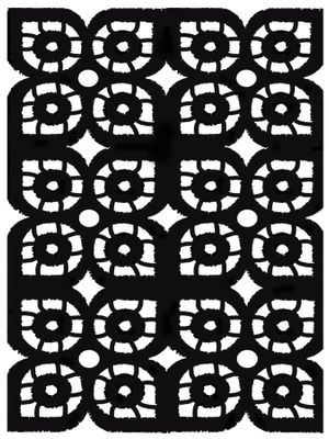 Geometric Flowers 4 mask stencil 9x12