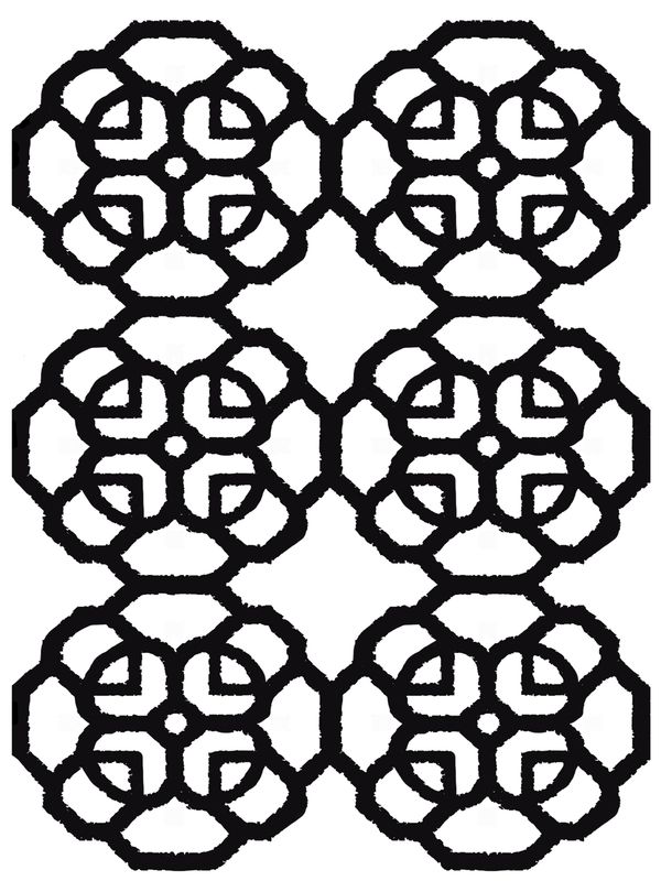 Geometric Flowers 3 stencil 9x12 &quot;CLEARANCE&quot;