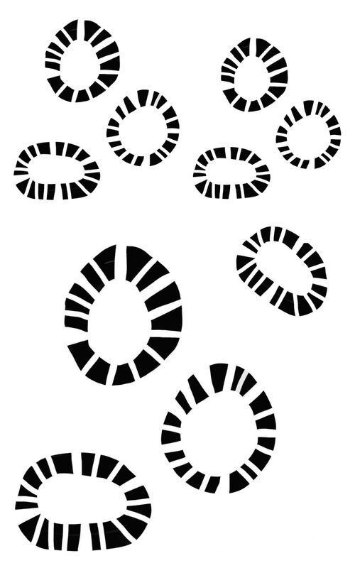 Carved Circle 2 stencil 5x8
