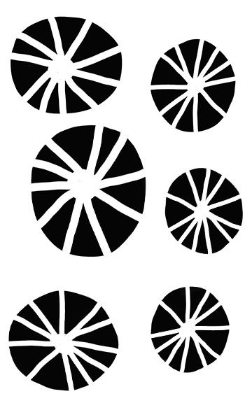 Carved Circle 1 stencil 5x8