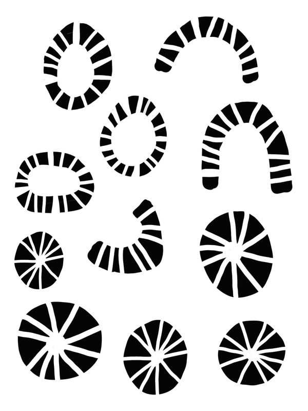 Carved Circle stencil 9x12