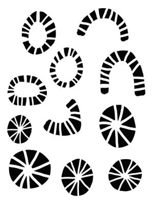 Carved Circle stencil 9x12