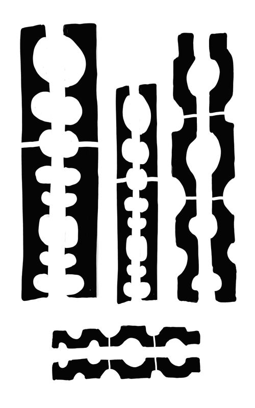 Carved Outline stencil 5x8