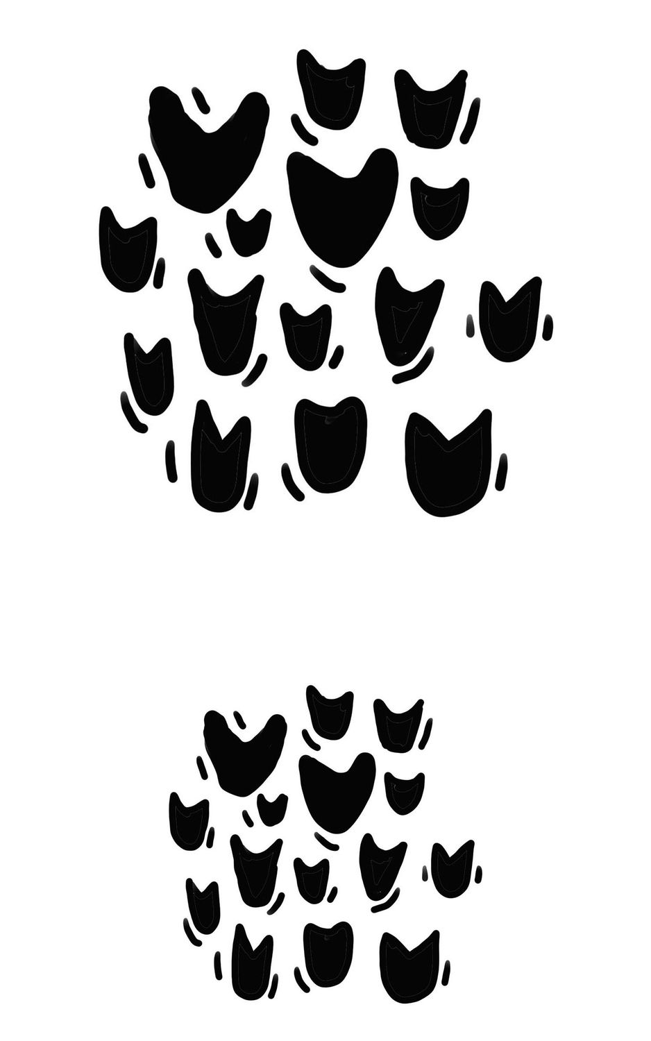 Carved Up 1 stencil 5x8