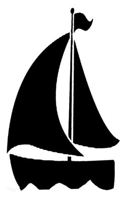 Sailboat 1 stencil 5x8
