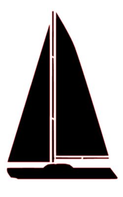 Sailboat 2 stencil 5x8