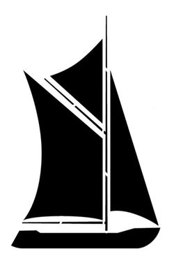 Sailboat 3 stencil 5x8