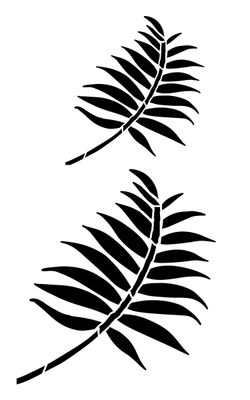 Spring leaves 4 stencil 5x8