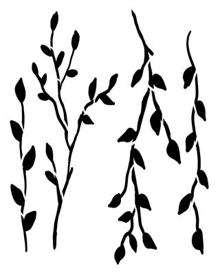 Simple branches stencil 8x10